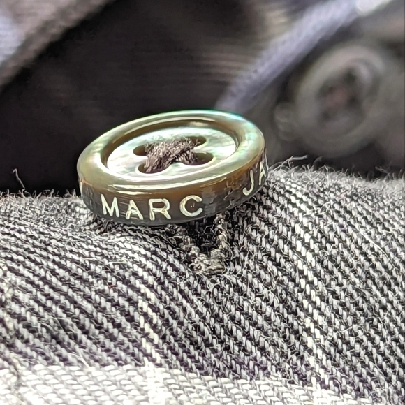 Marc by Marc Jacobs Plaid Cotton Button Down in Blue and Black Check Size XL - Picture 6 of 8